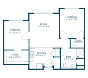 Two Bedroom Apartment -Floorplan