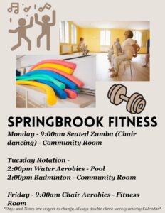Fitness At Springbrook 2 1 Pdf - Springbrook Assisted Living